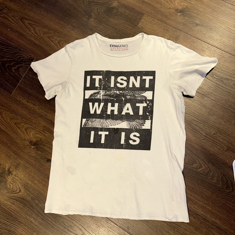 EVISU Genes Graphic Tee – White